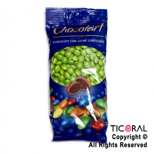 LENTEJAS DE CHOCOLATE CONFITADO VERDE CHOCOLART X 500gr